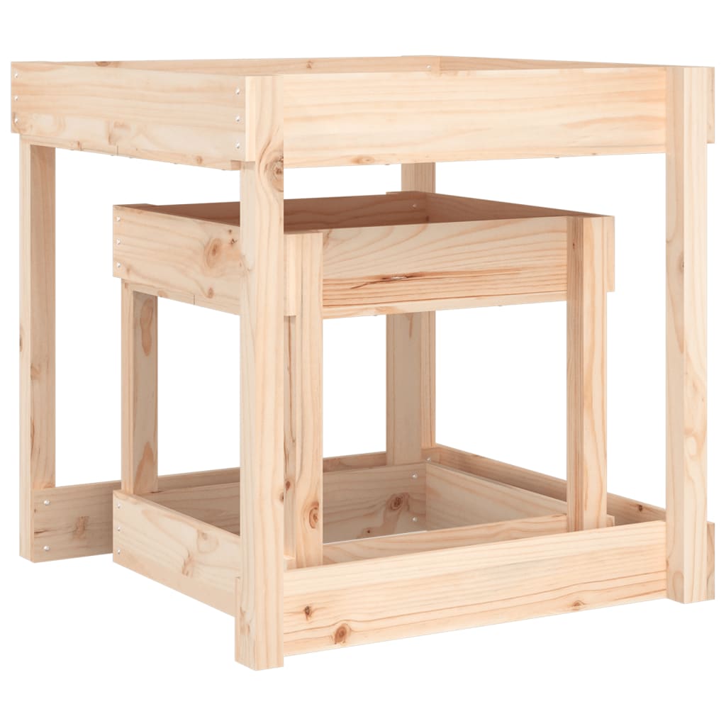 Tables à sable 2 pcs. pin massif - pin naturel, 1 - number 7.