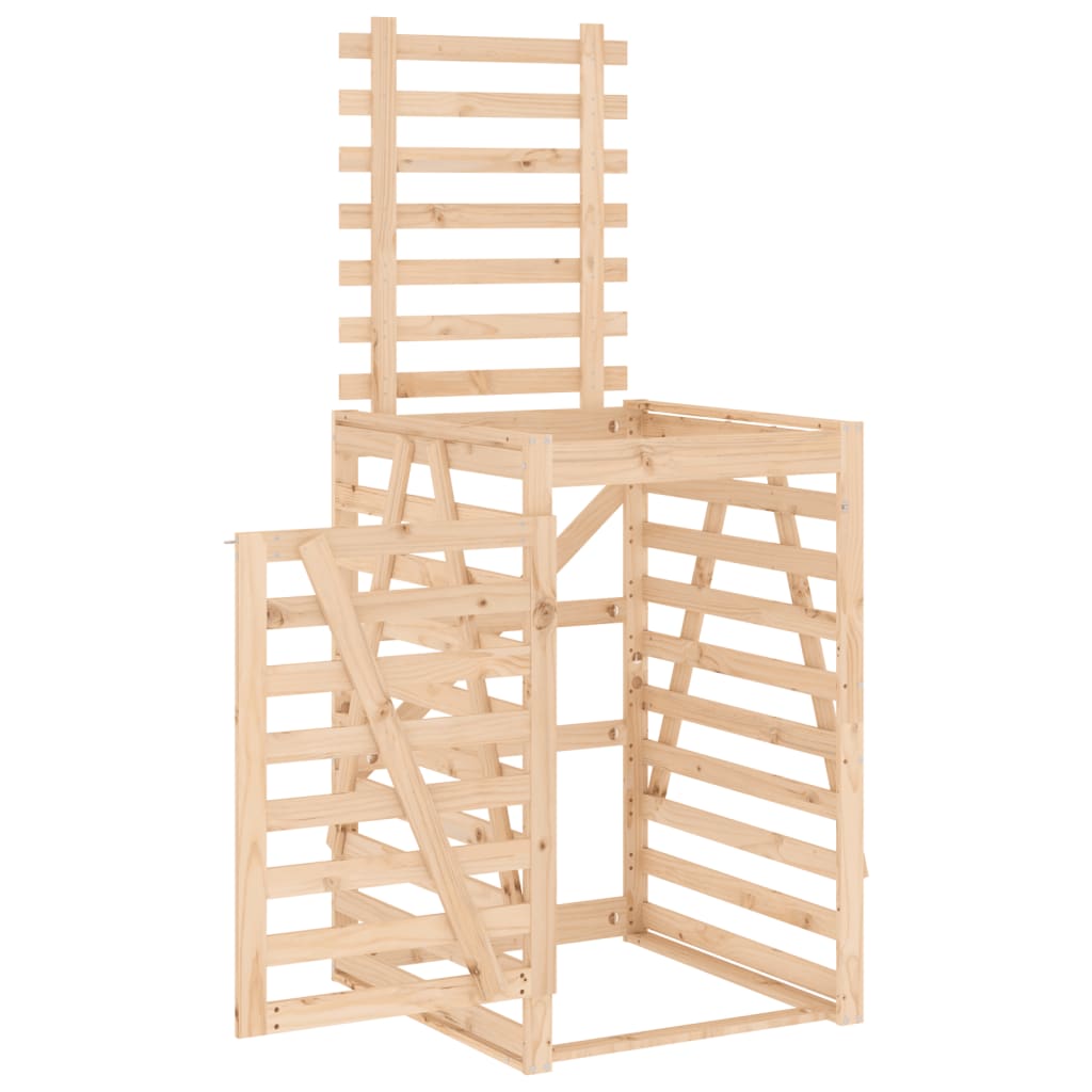 Cache-poubelle 84x90x128,5 cm pin massif - pin naturel, 84 x 90 x 128,5 cm, 1 - number 6.