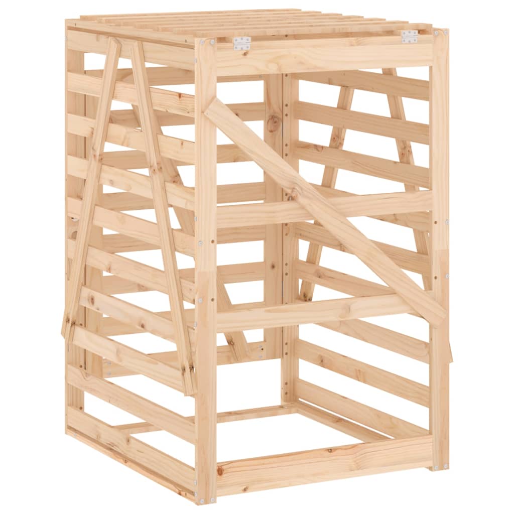 Cache-poubelle 84x90x128,5 cm pin massif - pin naturel, 84 x 90 x 128,5 cm, 1 - number 8.