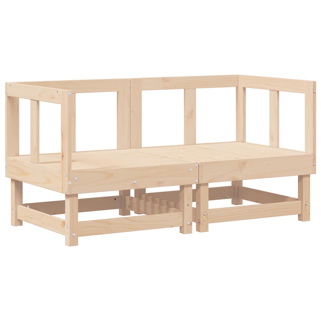 Hjørnemoduler til havesofa 2 stk. med hynder massivt fyrretræ - fyrretræ naturlig, 1, 2x hjørnedel - number 3.