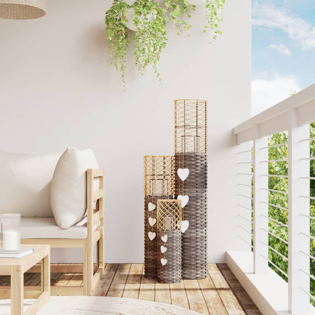 Lysestager 3 stk. flet grå - number 1.