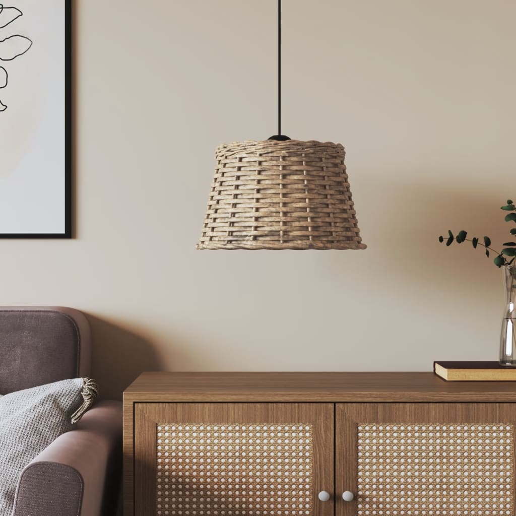 Lampeskærm til loftlampe flet - brun, ø 38 x 23 cm - number 1.