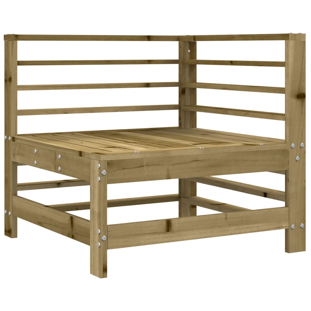 Hjørnemodul med hynder massivt fyrretræ - brun, 1, hjørnesofa - number 6.