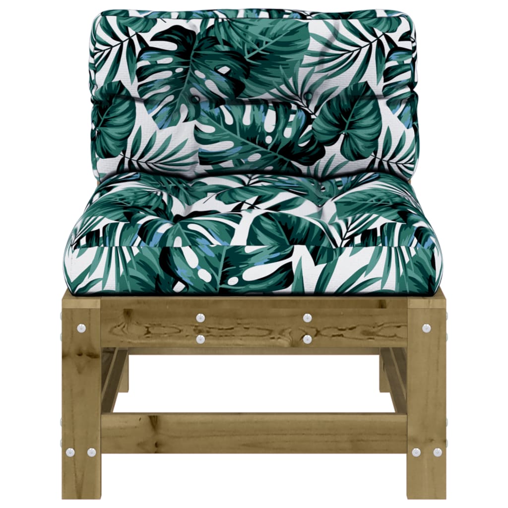 Moduł środkowy z poduszkami impregnowana sosna - brąz, 1, sofa środkowa - number 3.