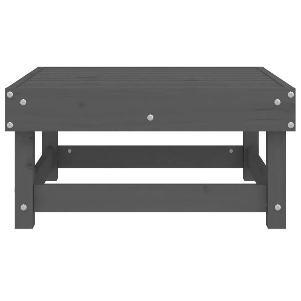 Haveskammel massivt - fyrretræ grå, 1, fodskammel - number 4.