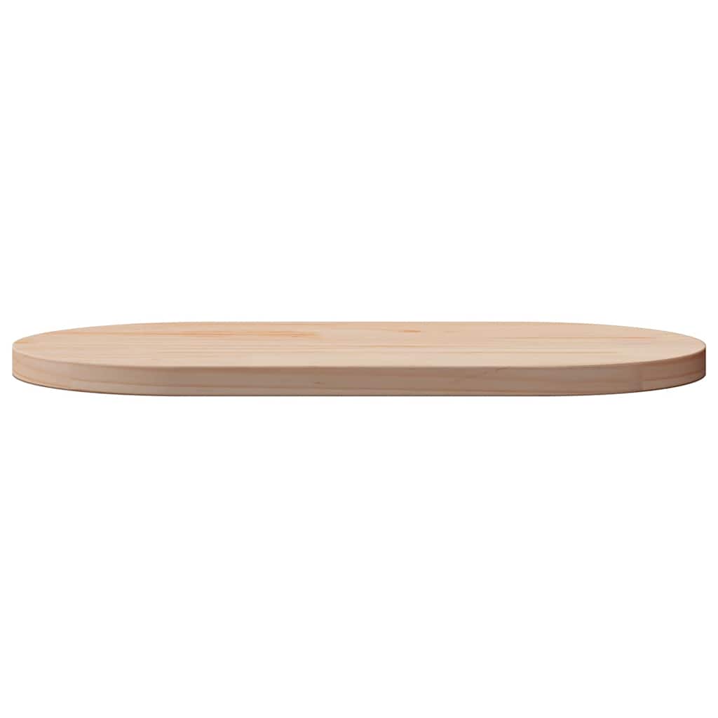 Bordplade 70x35x2,5 cm oval massivt fyrretræ - naturfarvet, 70 x 35 x 2.5 cm, 1 - number 3.