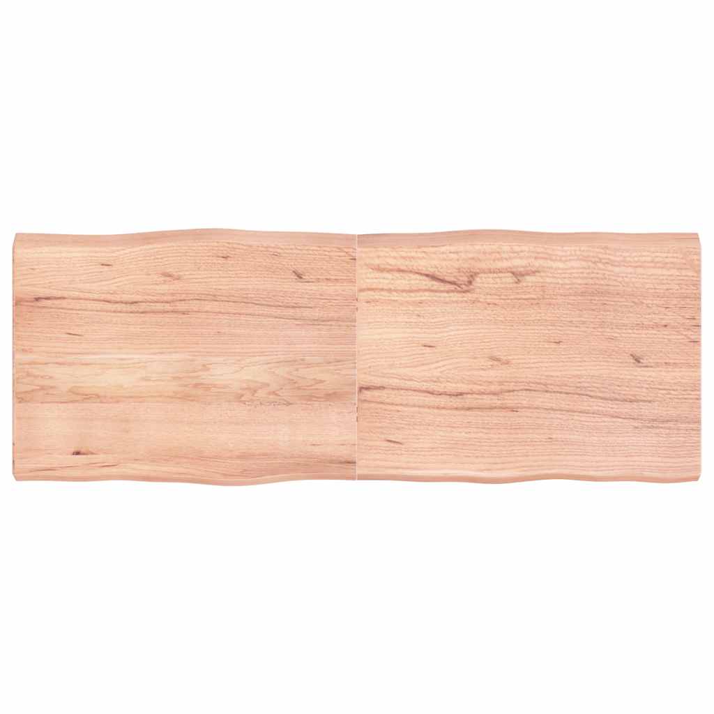 Bordplate 160x60x(2-6) cm naturlig kantbehandlet tre - lysebrun, 160 x 60 x 6 cm, 1 - number 2.
