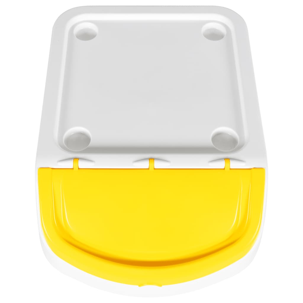 Stabelbare affaldsspande med låg 3 stk. pp 78 l hvid - number 5.