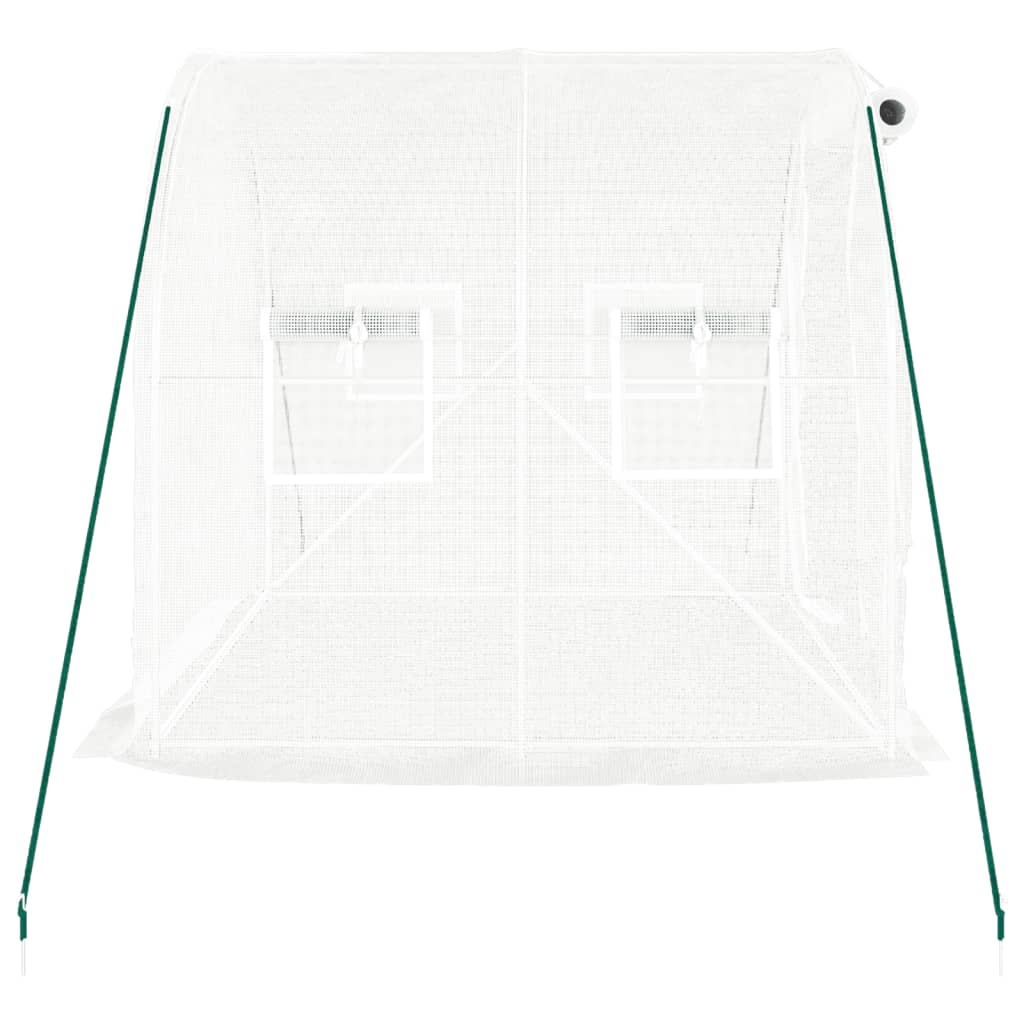 Staklenik s čeličnim okvirom 4 m² - bijeli, 2 x 2 x 2 m, 1 - number 5.