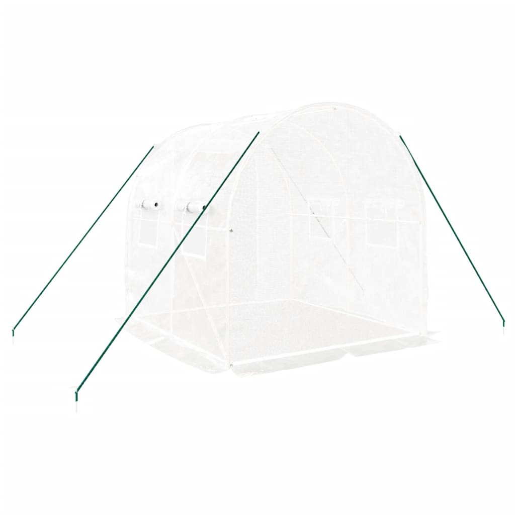 Staklenik s čeličnim okvirom 4 m² - bijeli, 2 x 2 x 2 m, 1 - number 6.