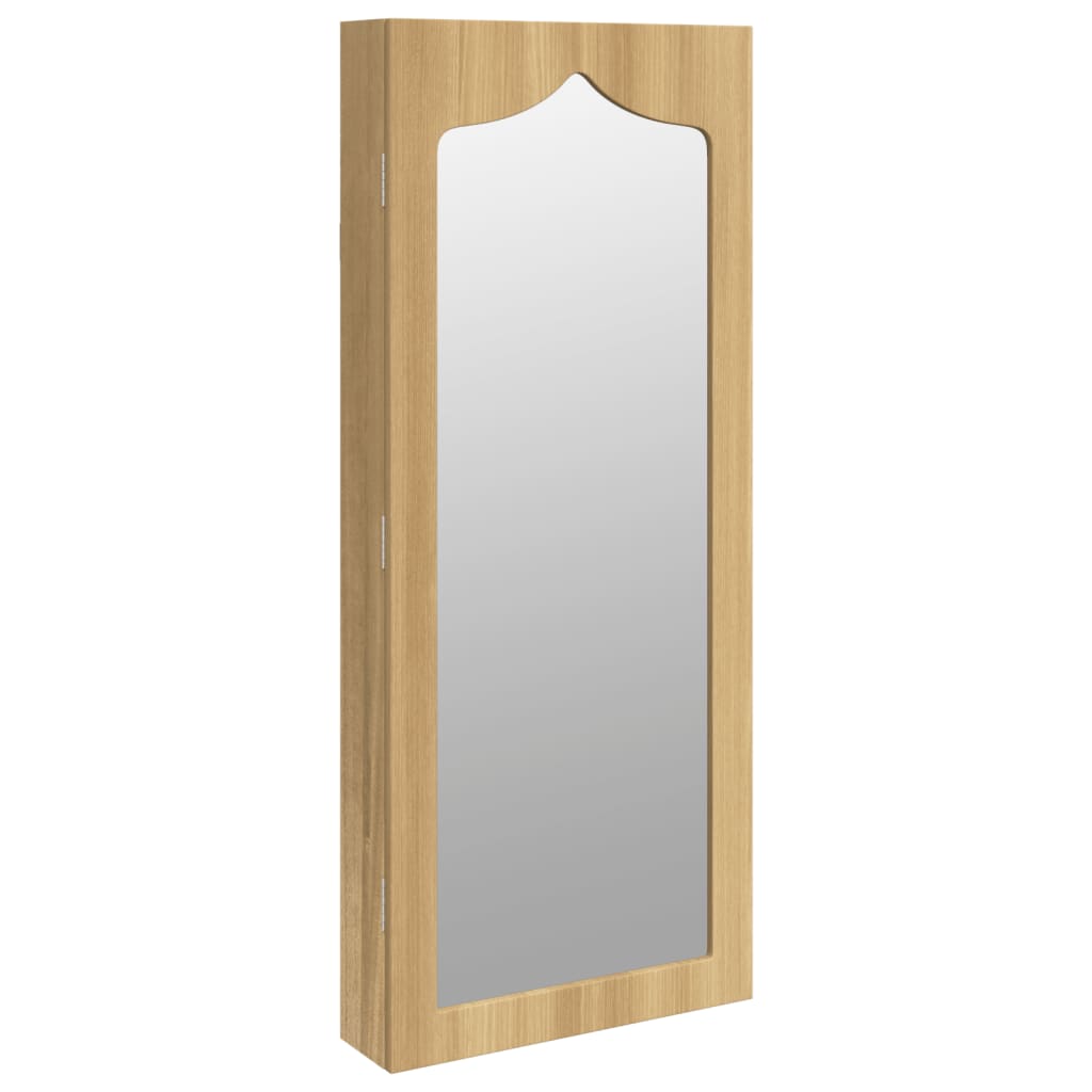 Wall-mounted jewelery cabinet with mirror 37.5x10x90 cm - brown, 1 - number 2.