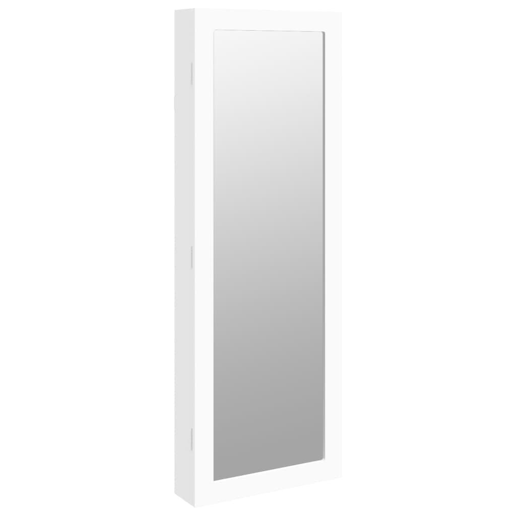 Armario joyero de pared con espejo 37,5x10x106 cm - blanco, 37,5 x 10 x 106 cm, 1 - number 2.