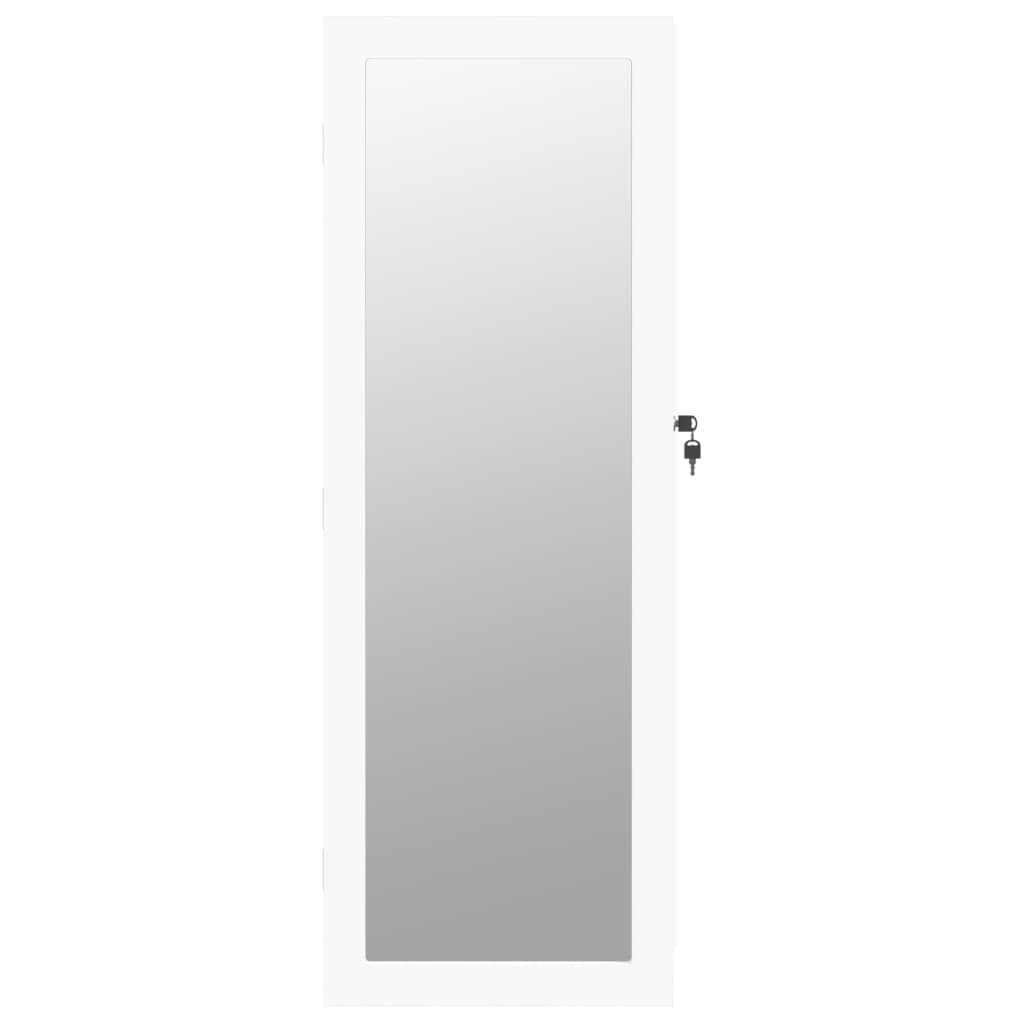 Armario joyero de pared con espejo 37,5x10x106 cm - blanco, 37,5 x 10 x 106 cm, 1 - number 4.