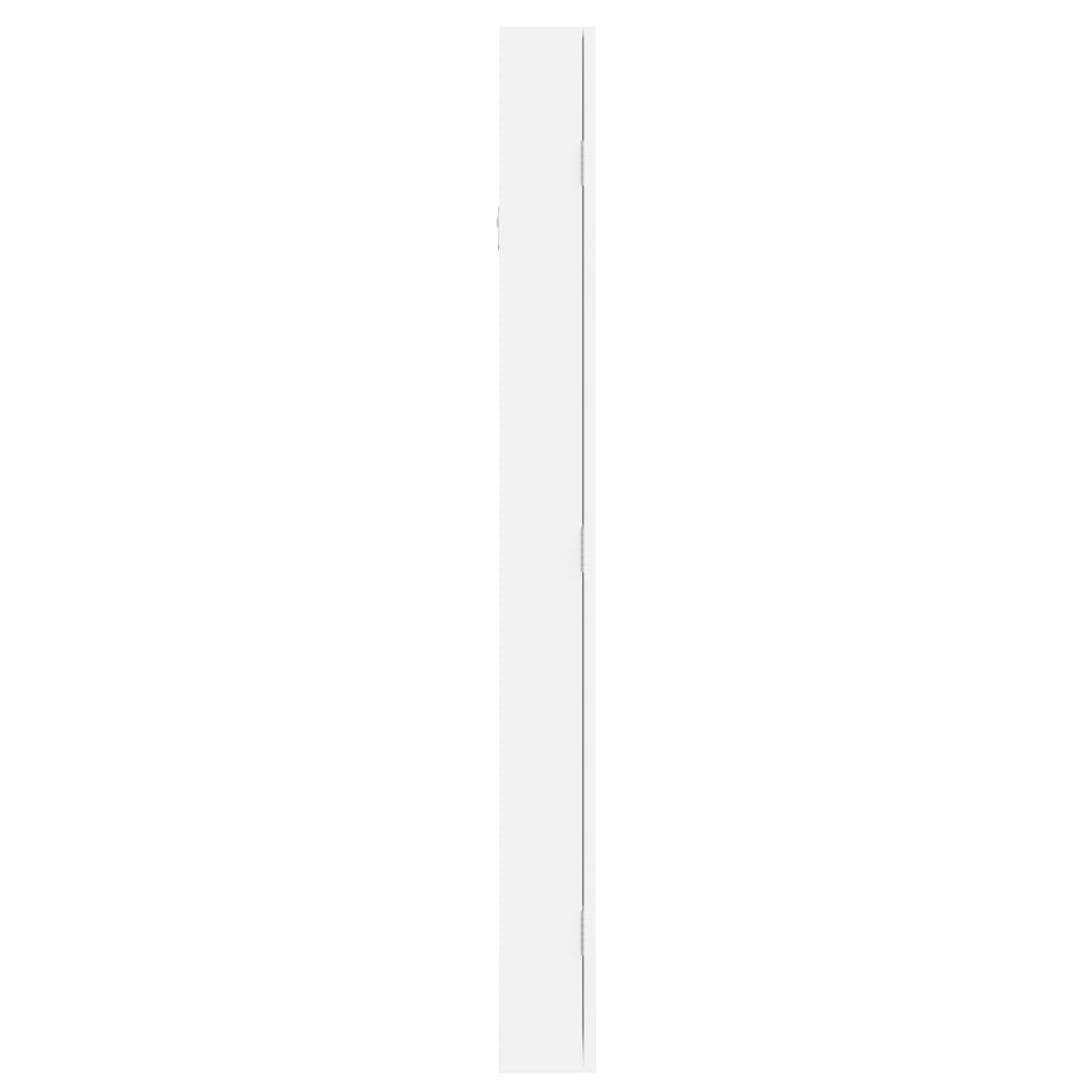 Armario joyero de pared con espejo 37,5x10x106 cm - blanco, 37,5 x 10 x 106 cm, 1 - number 6.