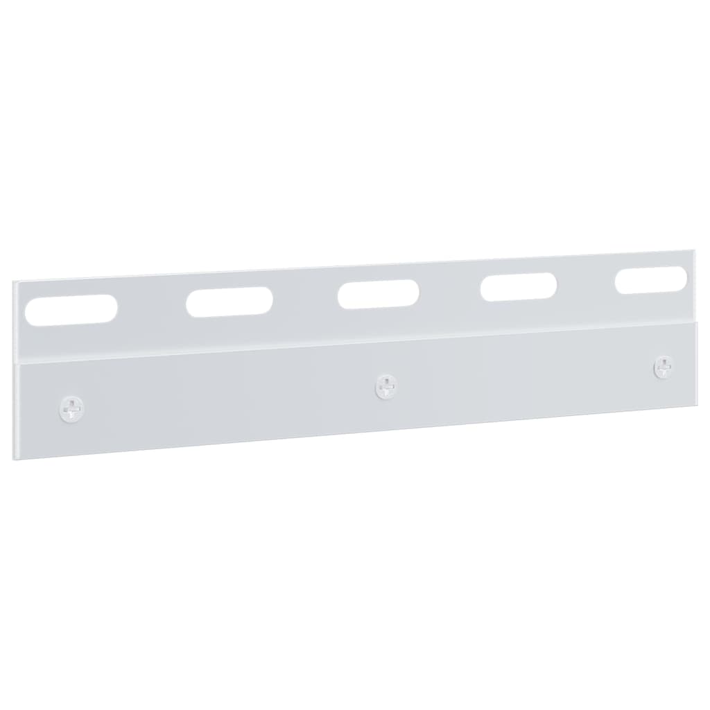 Mounting plates 6 pcs. 20 cm stainless steel silver colored - 20 cm (6 pieces), 1 - number 5.