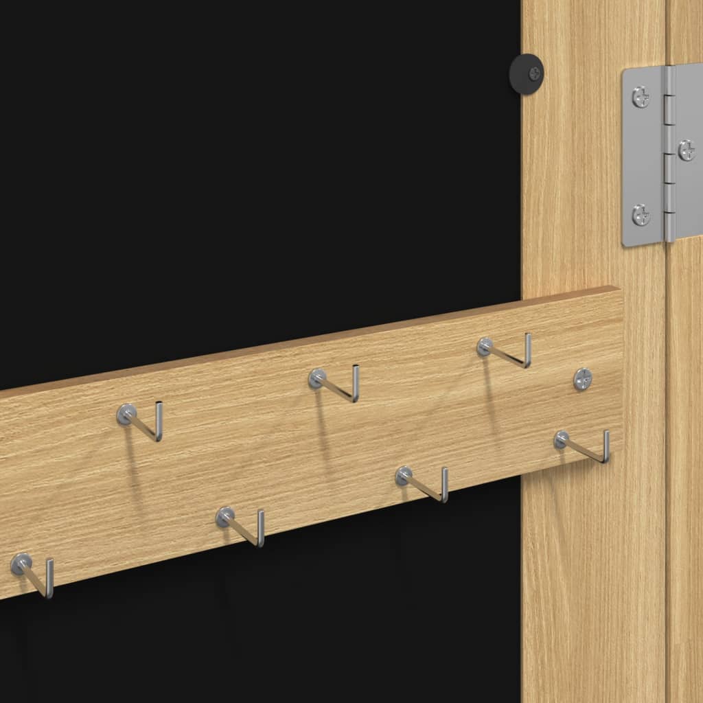 Væghængt smykkeskab med spejl 30x8,5x90 cm - brun, 1 - number 8.