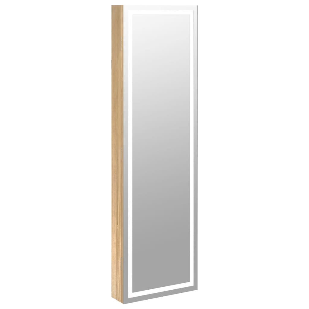 Wall-mounted mirror cabinet with led light - brown, 1 - number 2.