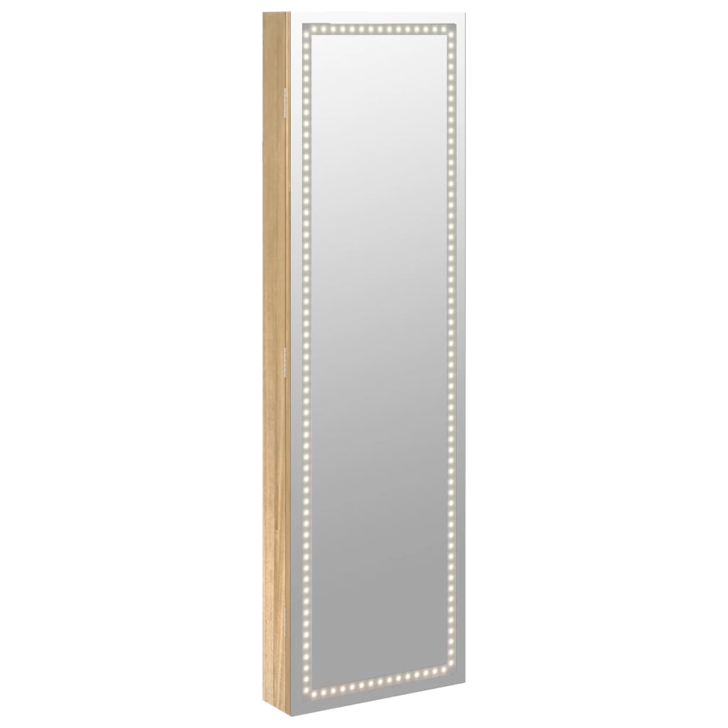 Wall-mounted mirror cabinet with led light - brown, 1 - number 4.