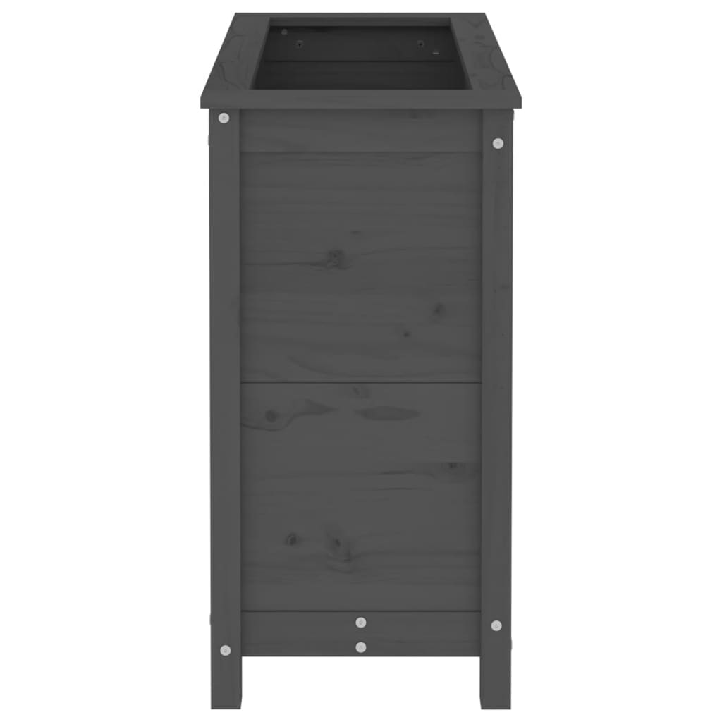Jardinière 82,5x40x78 cm bois de pin massif gris, 40 x 40 x 78 cm, 1 - number 5.