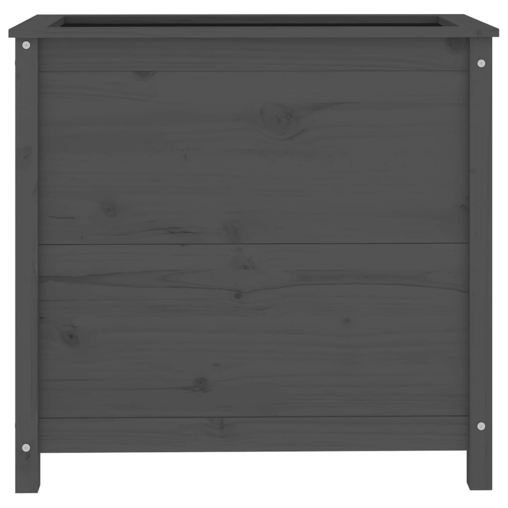Jardinière 82,5x40x78 cm bois de pin massif gris, 40 x 40 x 78 cm, 1 - number 4.