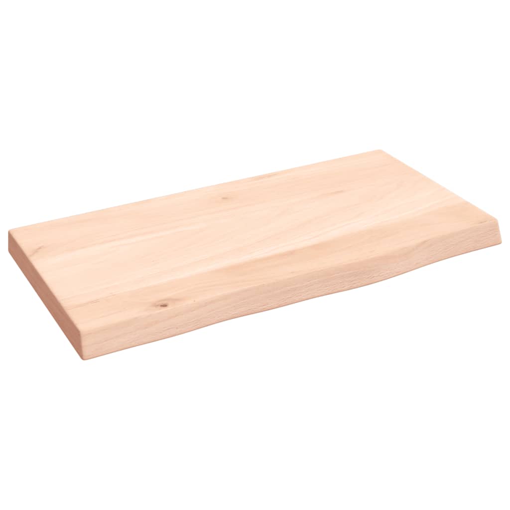 Vegghylle ubehandlet fast eik - naturlig farget, 40 x 20 x 2 cm, 1 - number 2.