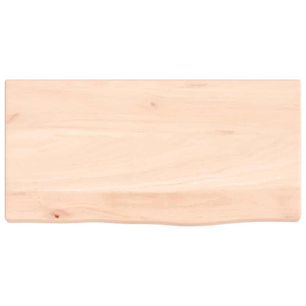 Vegghylle ubehandlet fast eik - naturlig farget, 40 x 20 x 2 cm, 1 - number 4.