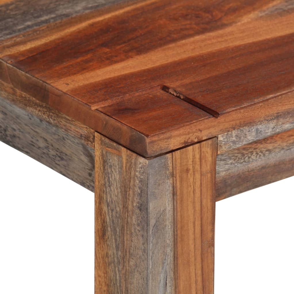 Ławka z oparciem 160 cm lite drewno akacjowe szare - number 4.