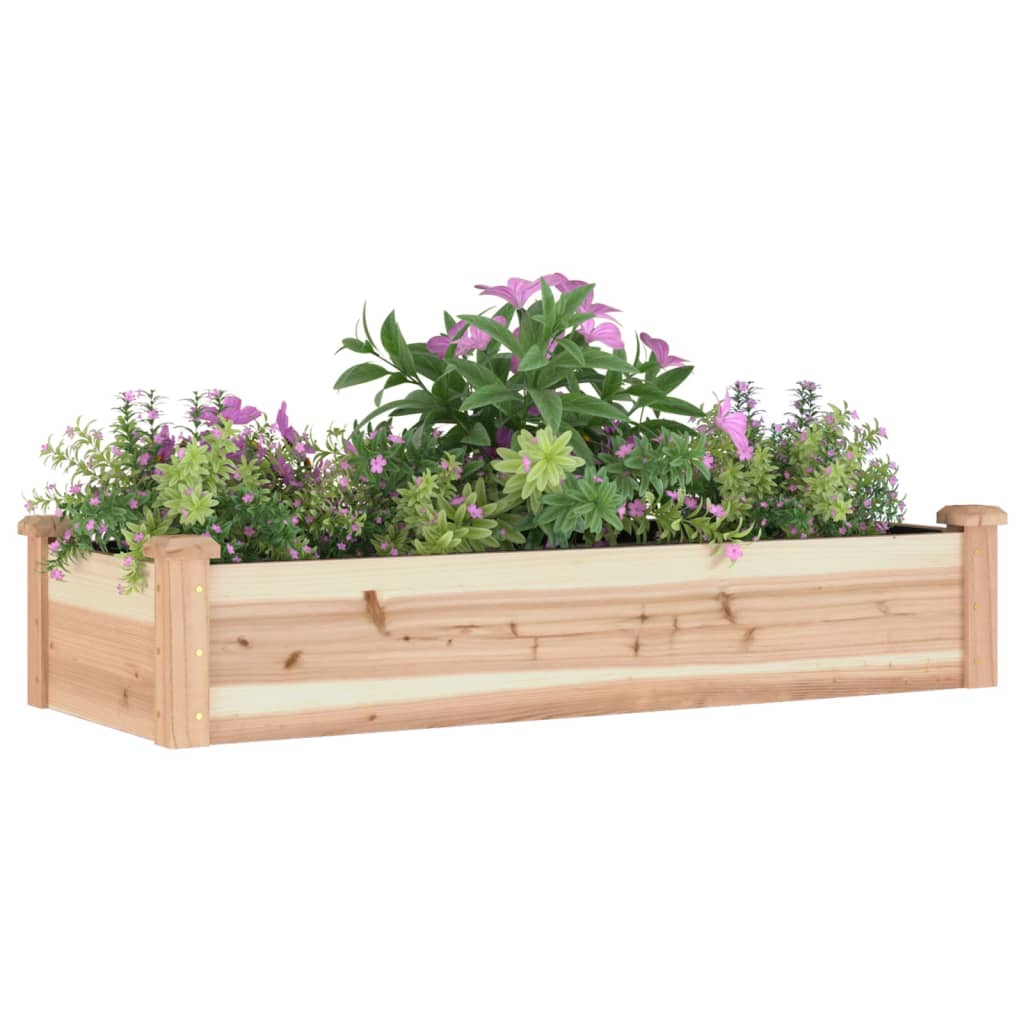 Raised bed with lining 120x45x25 cm solid pine - number 3.