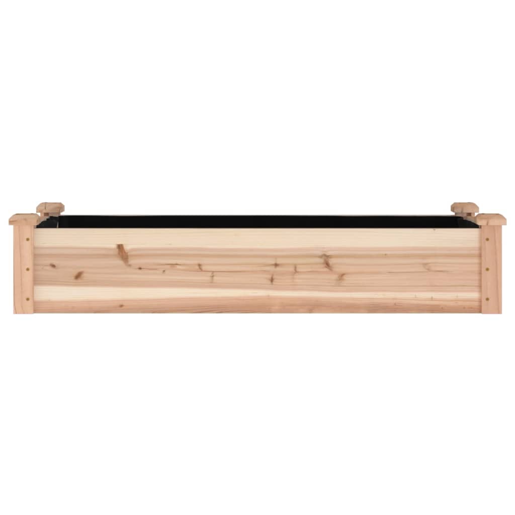 Raised bed with lining 120x45x25 cm solid pine - number 4.