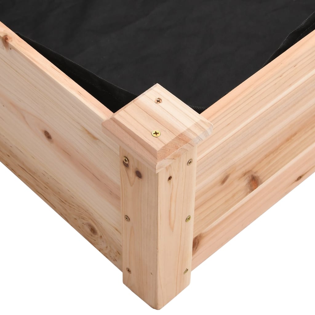 Raised bed with lining 120x45x25 cm solid pine - number 7.