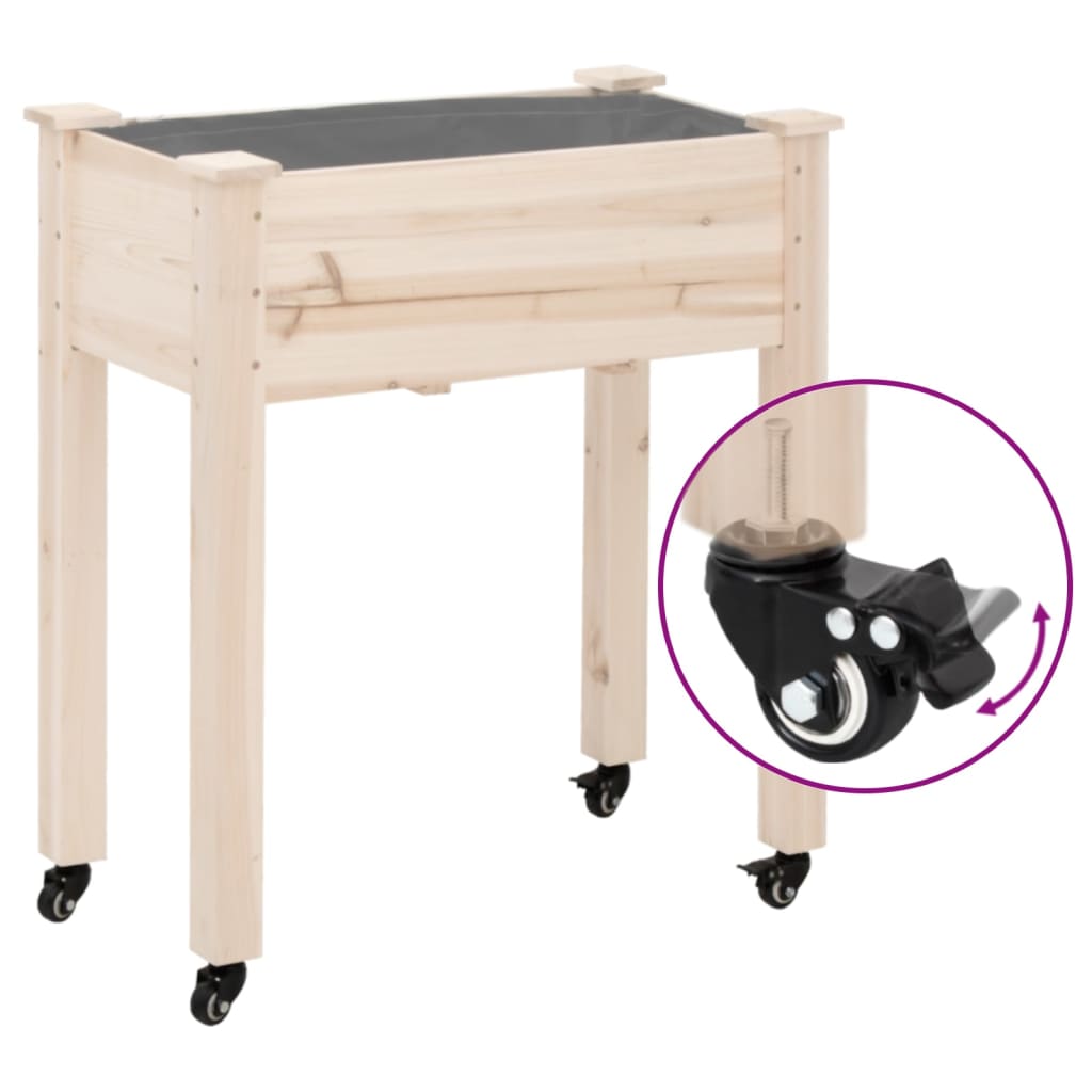 Wheels for plant box 4 pcs. 8x3.5x8 cm iron black - number 2.