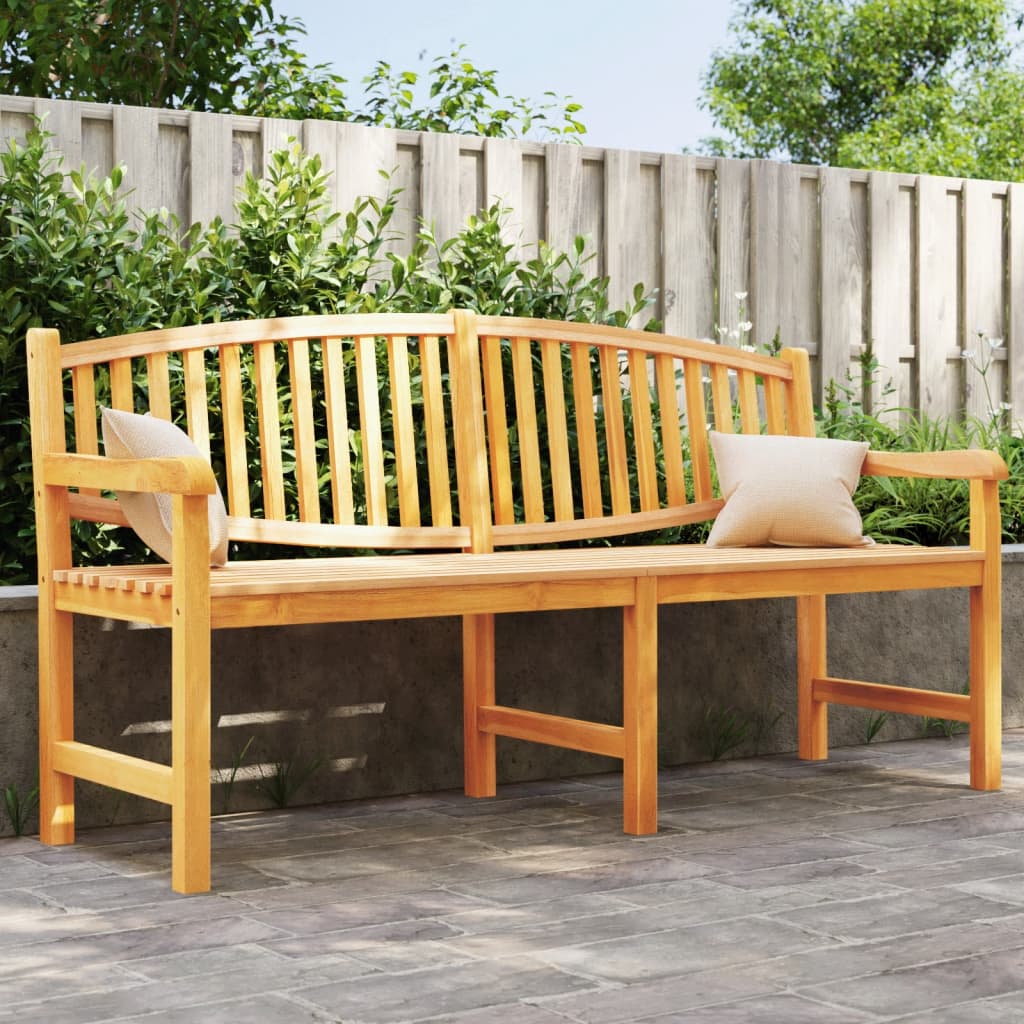 Havebænk 179,5x60x90 cm massivt teaktræ - 179.5 x 60 x 90 cm, 1, x - number 1.