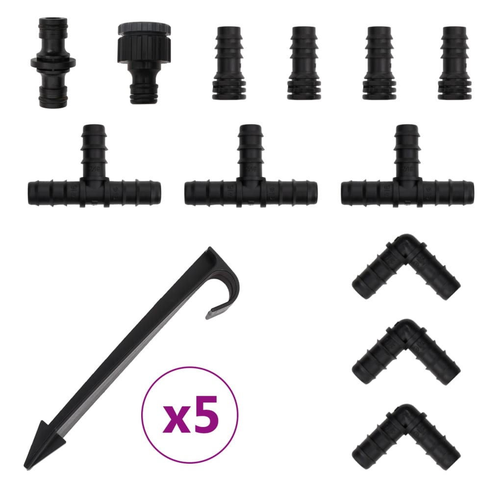 Crijevo za kapanje 0,6" gumeno - crno, 10 m, 1, sa priborom - number 4.