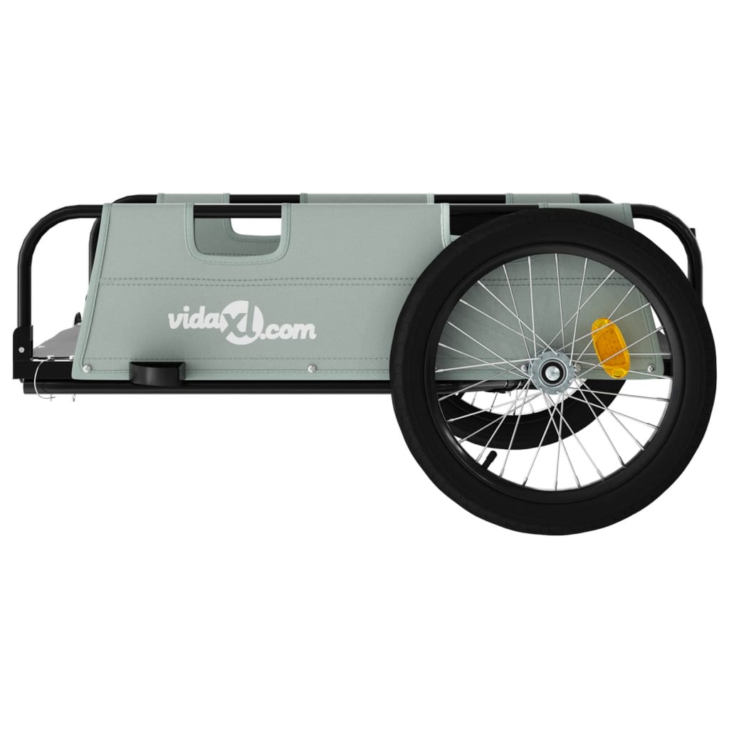Cykeltrailer oxfordstof og jern - grå, 135 x 68 x 38.5 cm - number 6.