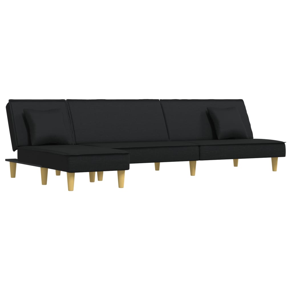 L-formet sovesofa 255x140x70 cm stoff - number 2.
