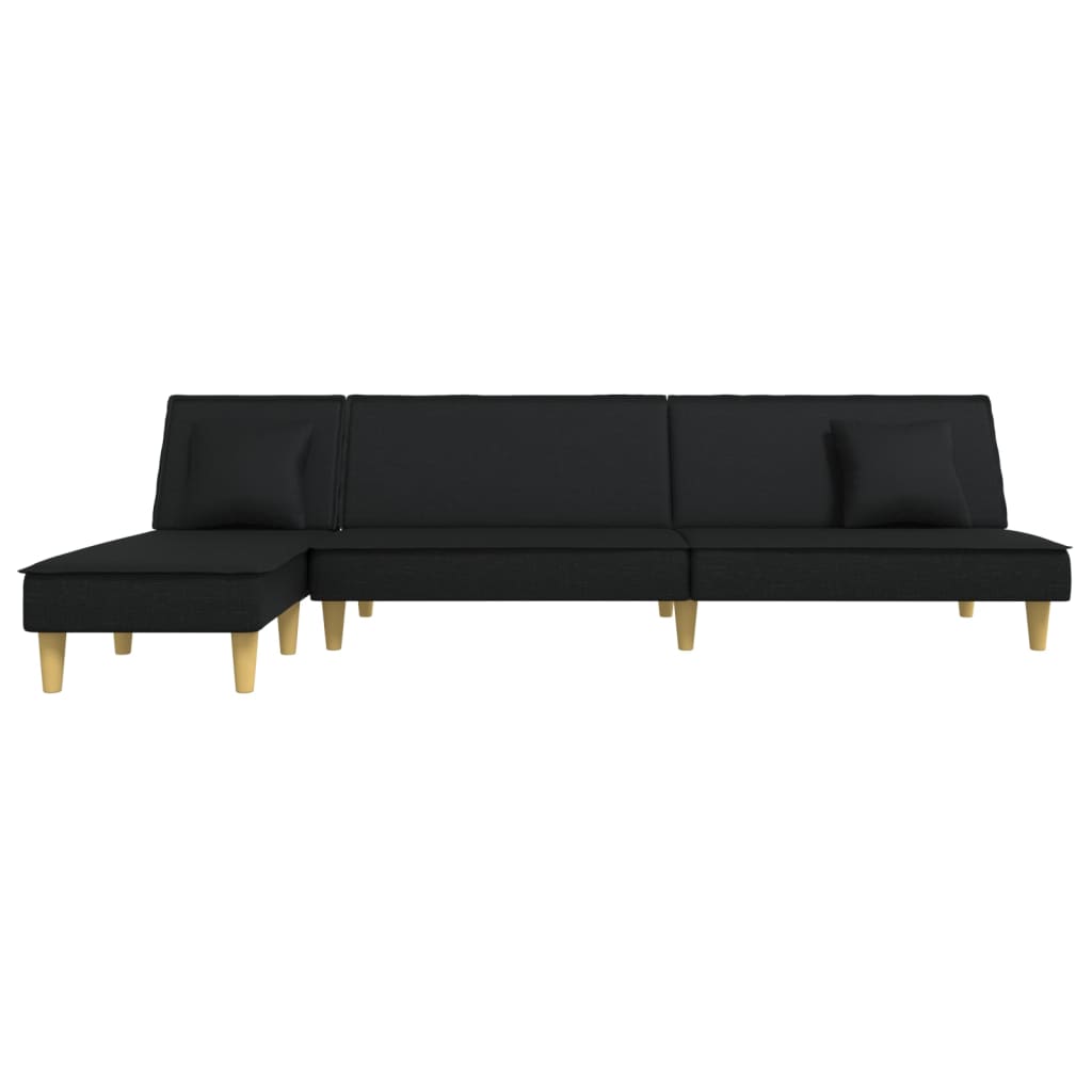 L-formet sovesofa 255x140x70 cm stoff - number 3.