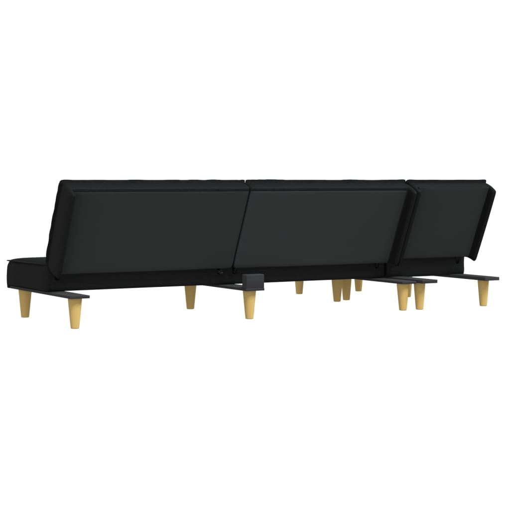 L-formet sovesofa 255x140x70 cm stoff - number 5.