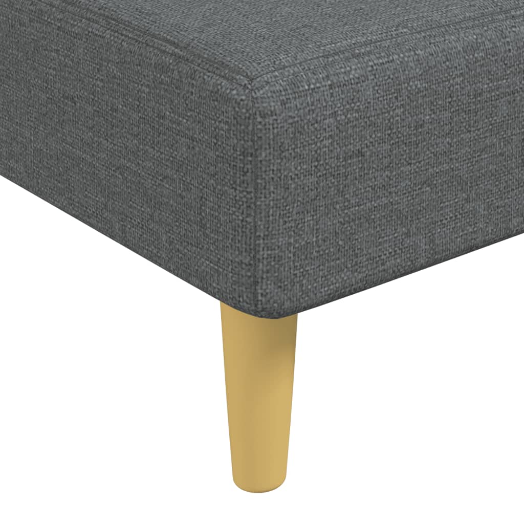 L-formet sovesofa 279x140x70 cm stof - mørkegrå-1 - number 9.