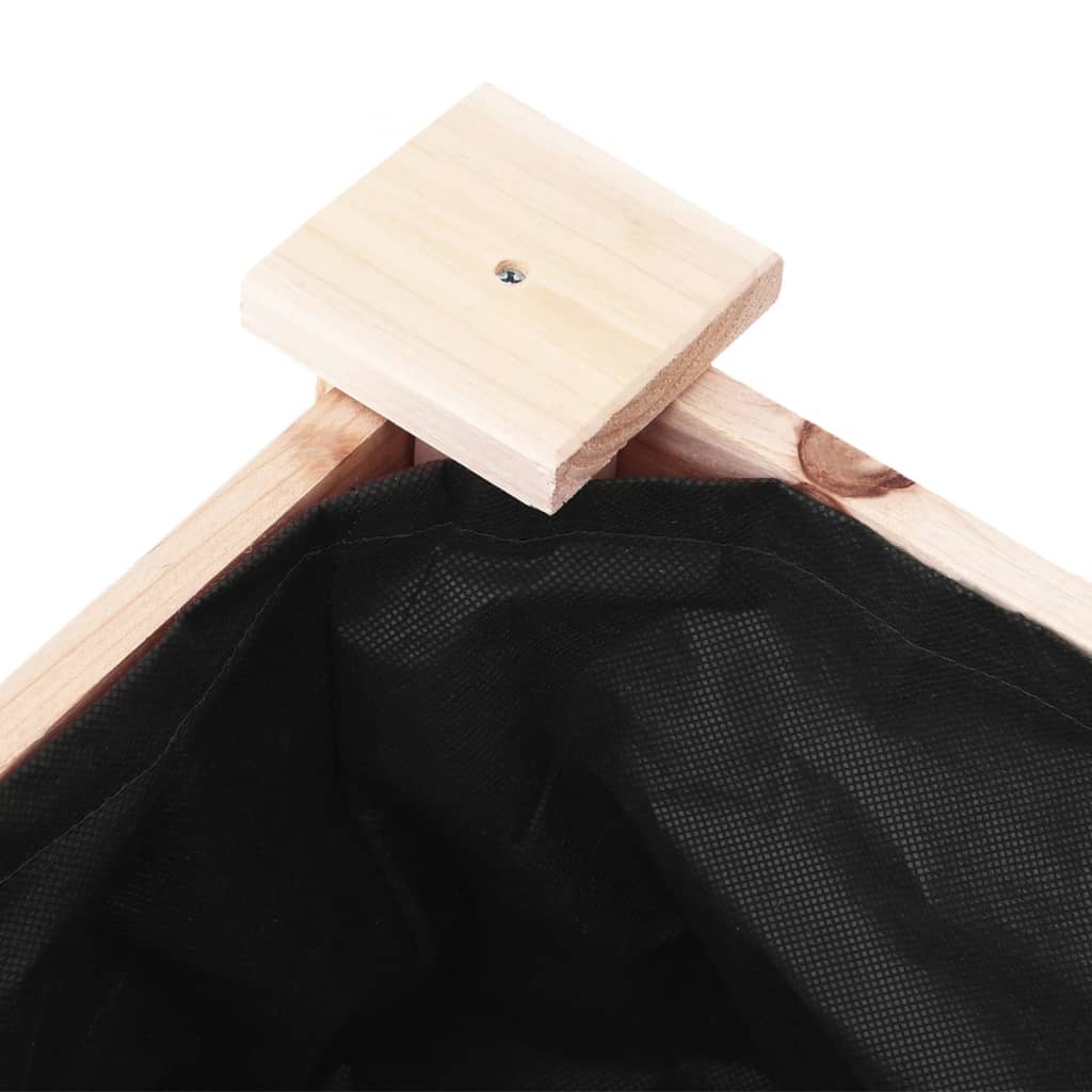 Plantekasse med foring massivt fyrretræ - naturfarvet, 71 x 37 x 76 cm, 1 - number 6.