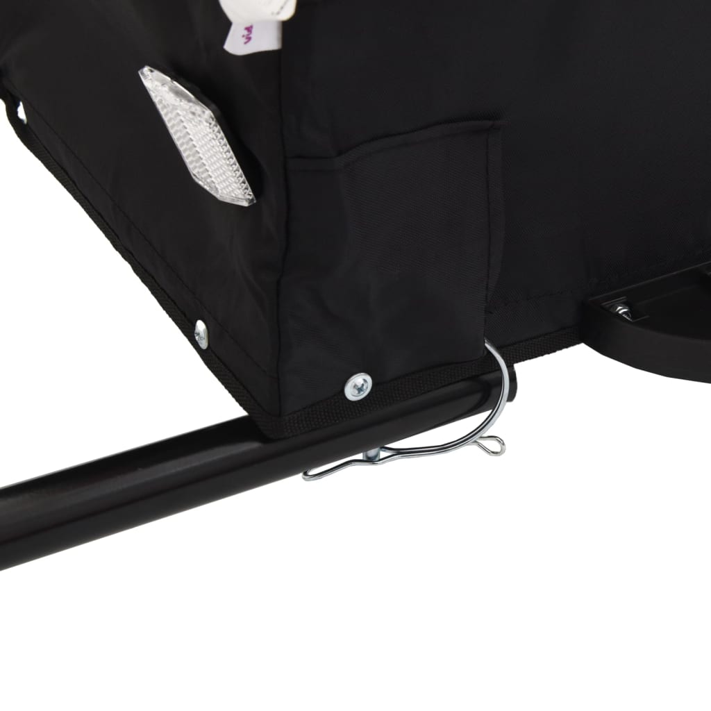 Cykelanhænger 30 kg jern sort og - rød, 122 x 53 x 53 cm - number 10.