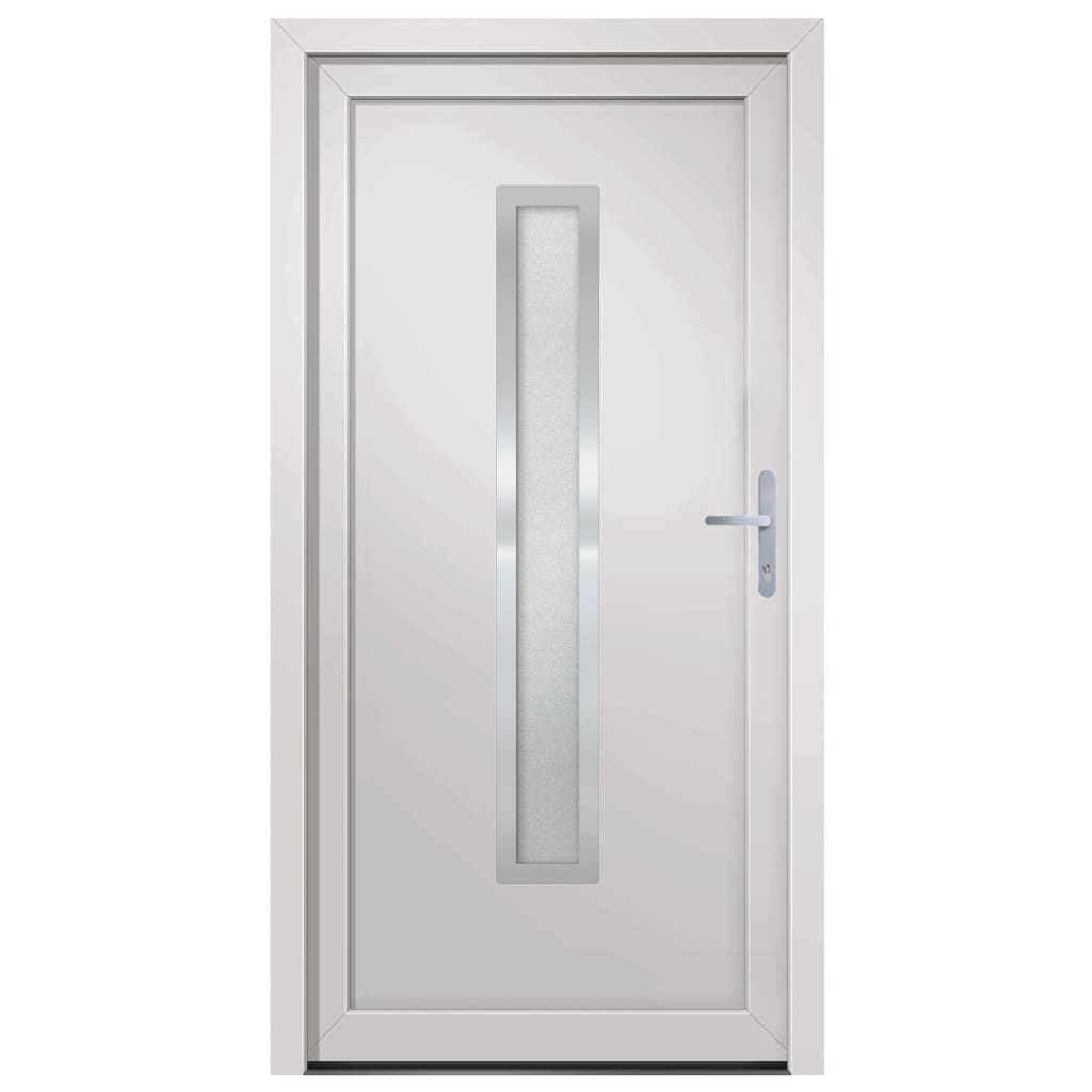 Hoveddør pvc - hvid yderside / hvid inderside, 98 x 190 cm, 1, højre + skubbehåndtag - number 3.
