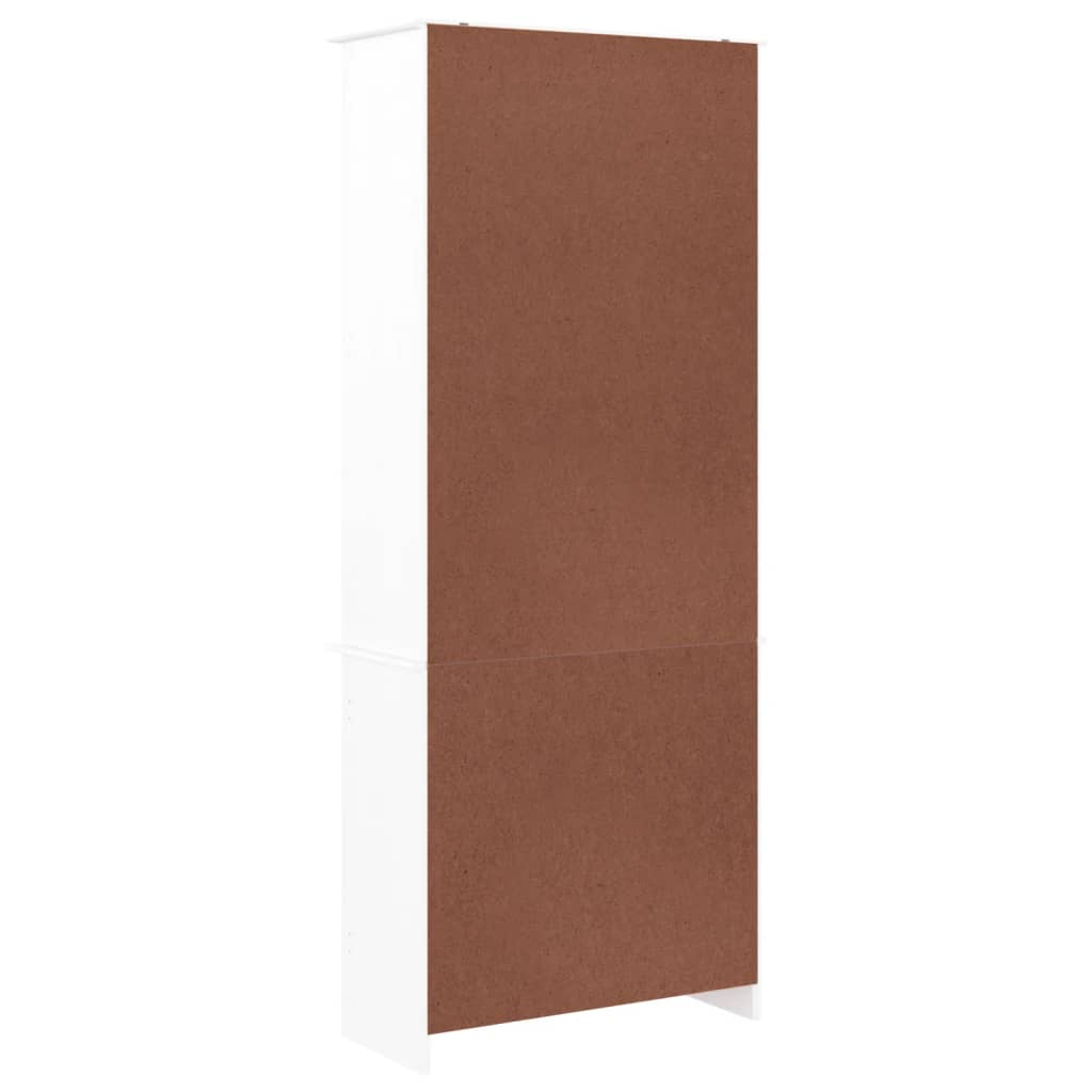 Vitrineskab alta 77x35x186,5 massivt fyrretræ hvid - number 6.