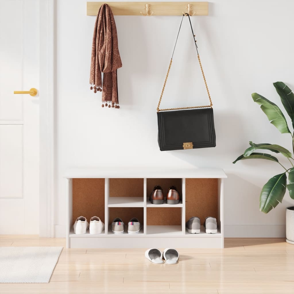 Ławka na buty alta 100x35x45 cm sosna biała - number 1.