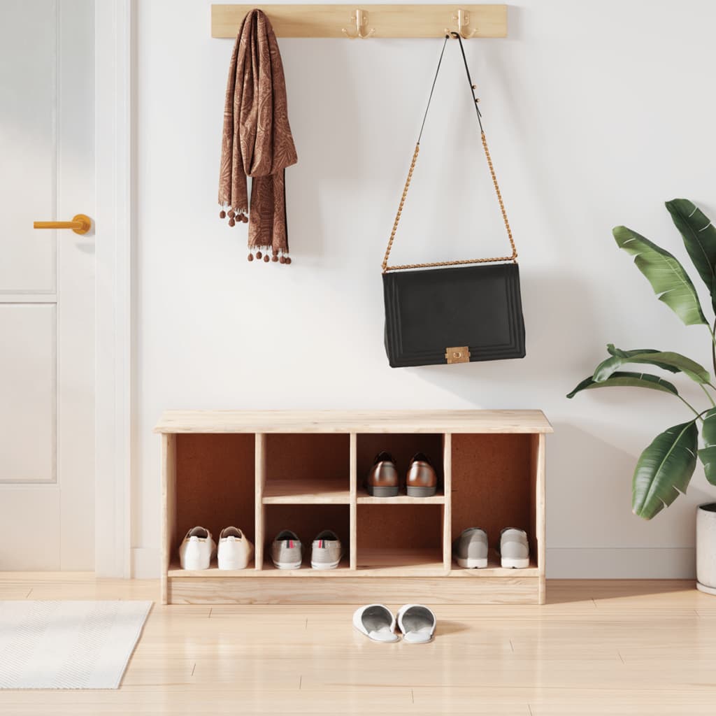 Ławka na buty alta 100x35x45 cm lita sosna - number 1.