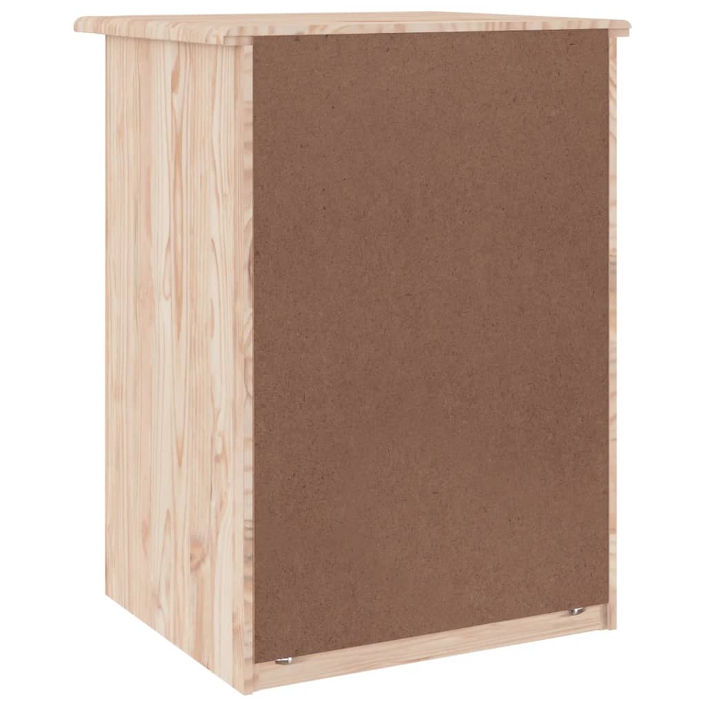Nattbord alta 41x35x55,5 cm massiv furu - naturfarge, 1, 3 skuffer - number 6.