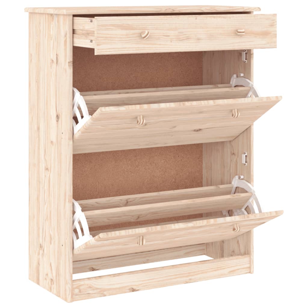 Shoe cabinet alta 77x35x96 cm solid pine - number 3.