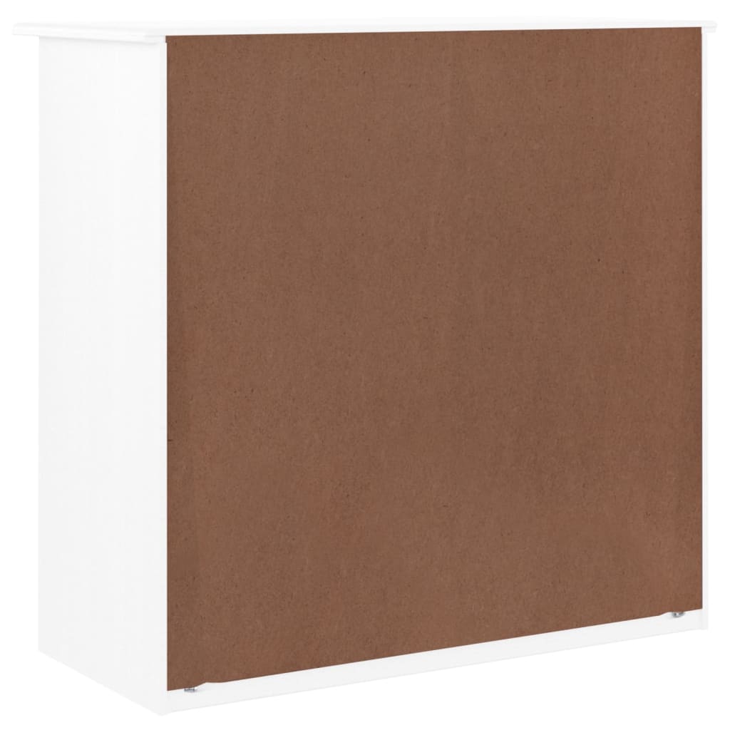 Kommode alta 77x35x73 cm massivt fyrretræ hvid - number 6.