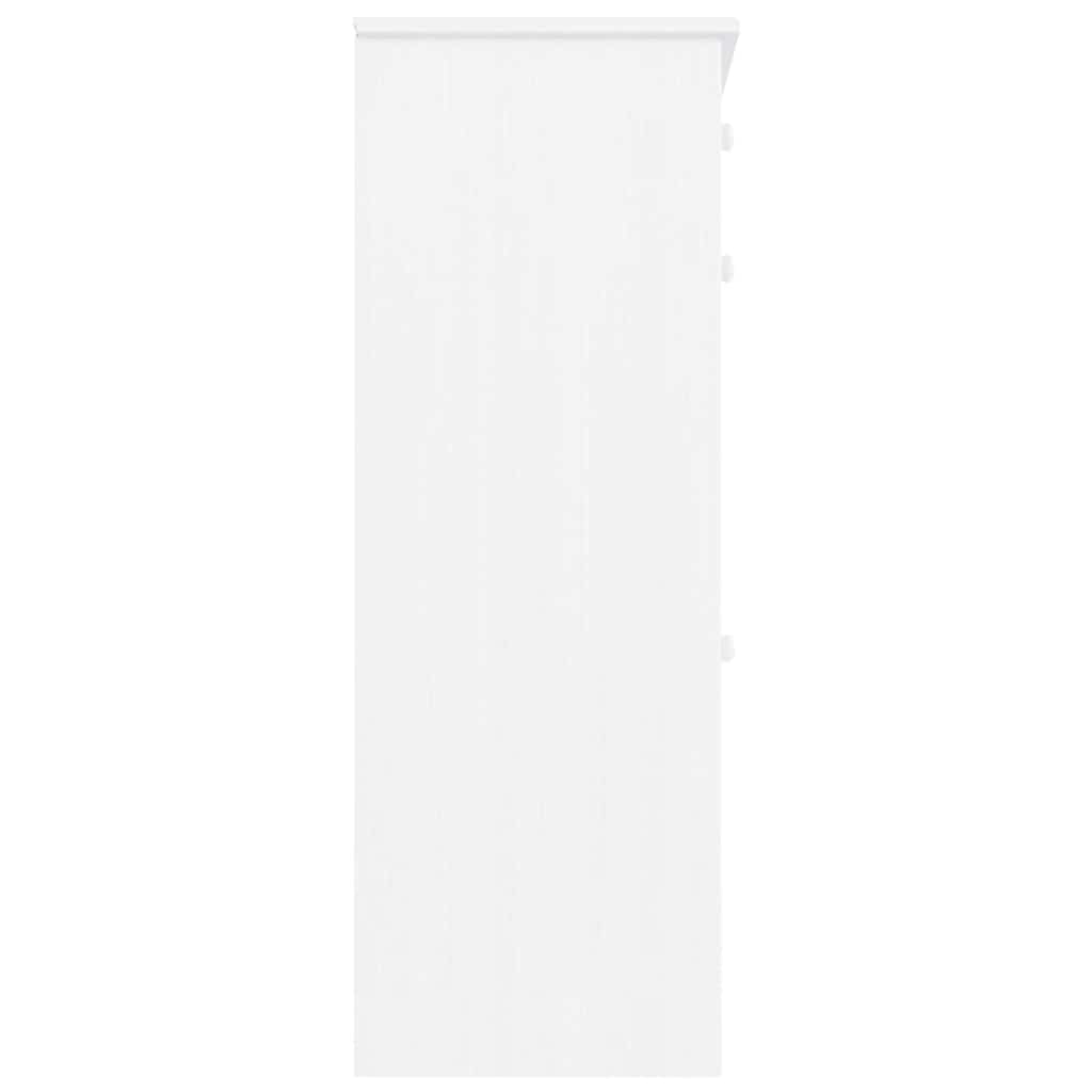 Ormarić za cipele alta 77x35x96 cm puni bor bijeli - number 5.