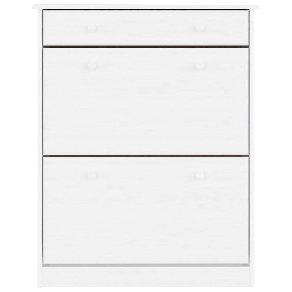 Ormarić za cipele alta 77x35x96 cm puni bor bijeli - number 4.