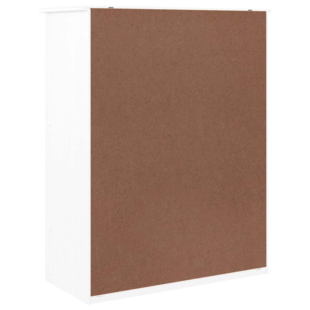 Ormarić za cipele alta 77x35x96 cm puni bor bijeli - number 6.